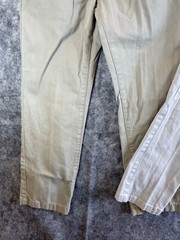 2 Pair-Boys George & Crazy Sz 10 khaki flat front adjust waist uniform pants