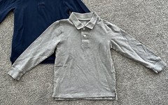 Boys School Uniform Long Sleeve Polo Children’s Place Size Small 5/6 Lot Of 2