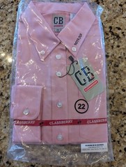 Classberry Kids Uniform long sleeve button up shirt Pink size 22