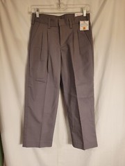 NWT A+ Easy Care Boys Grey School Uniform Pants Size 27×22.5 Husky Large 14
