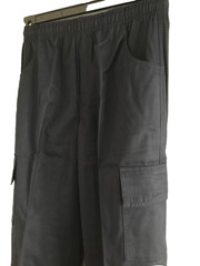 BNWT Mens Sz Small Navy Blue Elastic Waist Cargo Side Pocket Pants Trousers