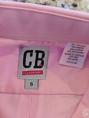 Classberry Kids Uniform long sleeve button up shirt Pink size 5