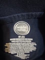 Wonder Nation Polo Shirt Boys Medium (8)Navy School Uniform Shirts Lot Of 2