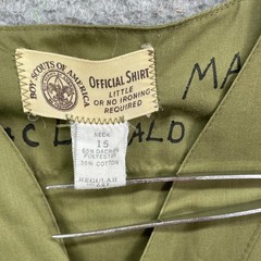 Boy Scouts of America Uniform Shirt Kid 15 Green Western Montana Council Vintage