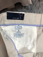Chaps Boys School Approved Performance Pants 10 Husky Cement~NEW