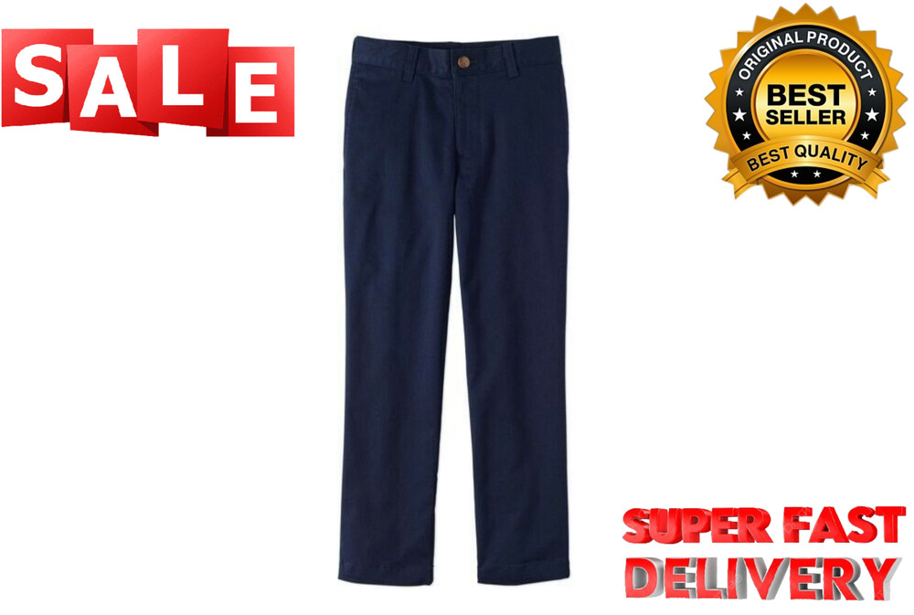 Wonder Nation Pants Boys Size 14 School Uniform Stretch Twill Flat Front –AD3–