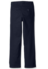 Nautica Boys’ Flat Front Double Knee Twill Pants Navy Size 10 –