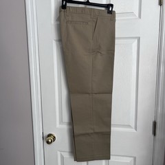 Dickies SchoolWear Boys 18H Classic Khaki Pant 30X28 Flat Front Straight Leg NWT
