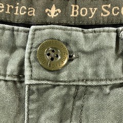 vtg Boy Scouts of America Cargo Shorts Youth 18 Green Uniform Canvas Hiking BSA