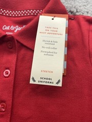 School Uniforms Boys Polo Shirts Cat & Jack New With Tags Red XS 4/5