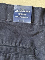 ARROW USA 1851 REGULAR PANTS ADJUSTABLE WAIST FOR A PERFECT FIT SIZE 5 NAVY New
