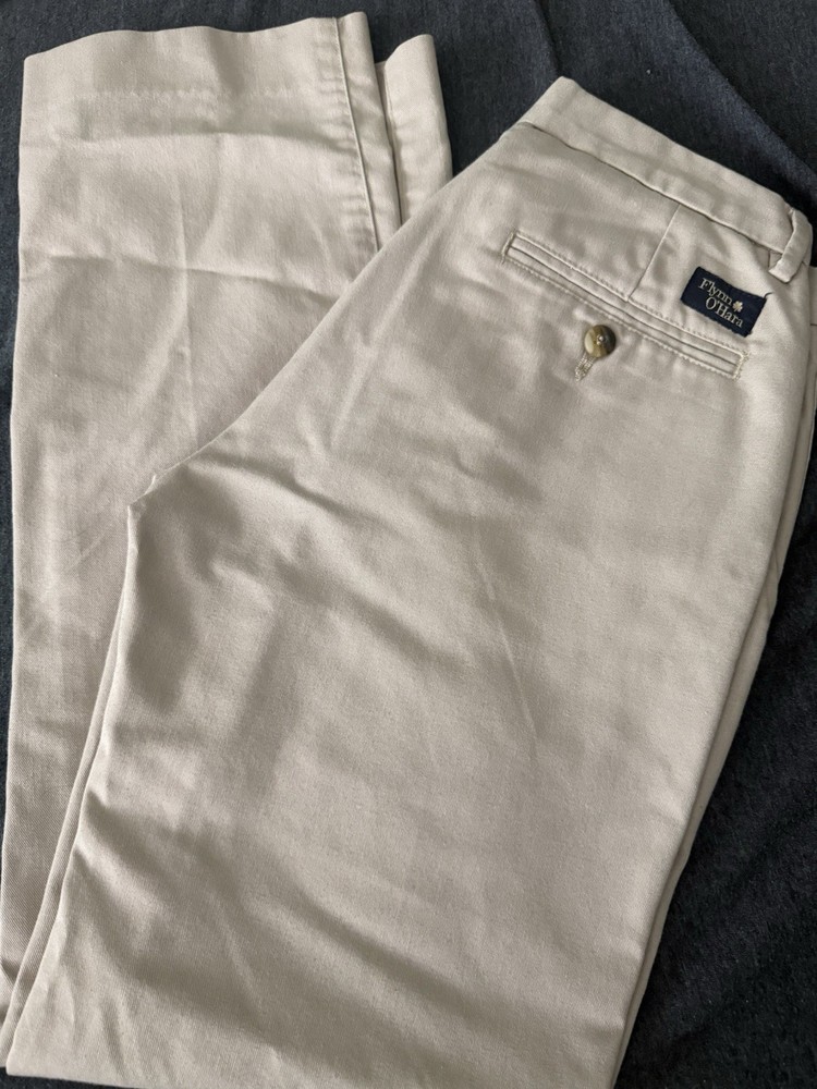 1 pair of Flynn & O’Hara Mens Beige/Khaki School Uniform Pants Size 29×30