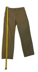 Chaps Boys Pants Size 16 Classic Chino Fit Flat Front Brown Zip Button Closure