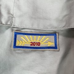 Boy Scouts Of America Shirt Youth Medium Beige Uniform Patches 100 Years 2010