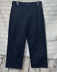 George Pants Husky Boys School Uniform Flat Front Navy Blue Size 12H