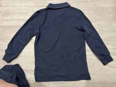Wonder Nation Boys Longsleeve Navy School Uniform Polo Shirts x4 Size Small 6-7