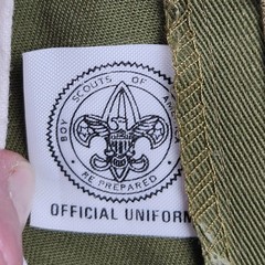 Vintage Boy Scouts of America Pants Youth 23×24 Green Uniform Cargo Pockets