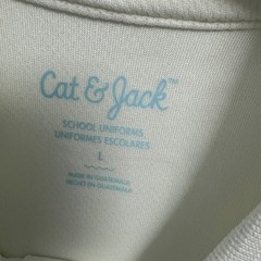 Bundle of 3 Cat & Jack Kids White Performance School Uniform Shirt Size Large