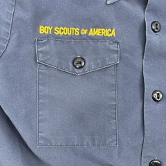 Boy Scouts of America Shirt Youth Medium Blue Uniform Short Sleeve BSA USA