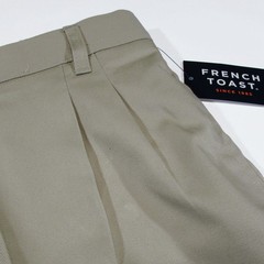 French Toast Boys Pleated Front Adjustable Waist Short (Khaki, 14H, 30.5″ Waist)