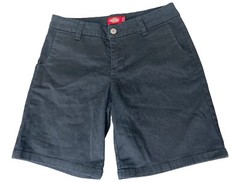 Dickies Front Relaxed Fit Uniform Casual Shorts Black Kids Size 5