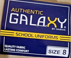 Authentic Galaxy boys size 8 Khaki school uniform pants NEW WITH TAGS