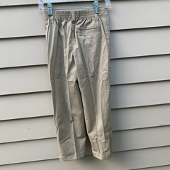 French Toast Boys 3 Pair School Uniform Elastic Back Pants size 6 Tan & Navy