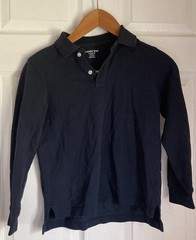 Lot 2 Navy School Uniform Polo Shirts Lands’ End Size 7-8 & 8 Collared Shirts