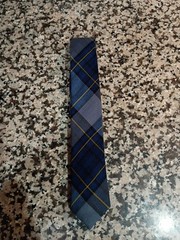 Lands End Kids Plaid Tie 48 Inches Total Length