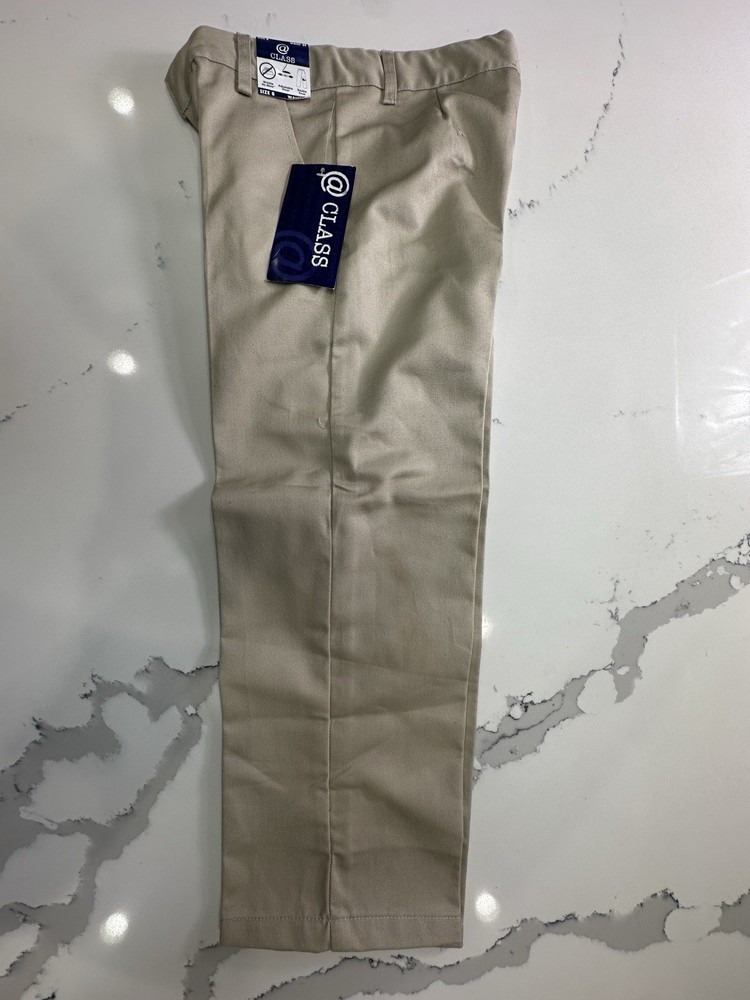 New With Tags French Toast School Uniform Size 8 Khaki Pants W/Adj Waist