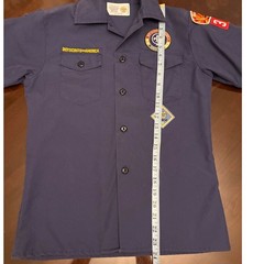 Boy Scouts of America Uniform Shirt Patches Youth Medium With Iron On Patches
