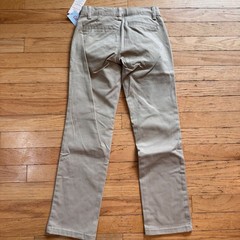 Cat & Jack Boys Khaki Straight School Uniform Pants Reinforced Knee Size 8 NWT