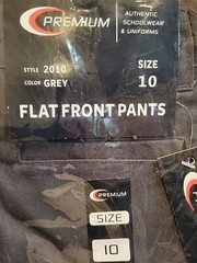 Premium Authentic Schoolwear and Uniforms Gray Flat Front Pants Size 10 FreeShip