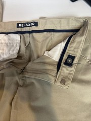 French Toast Boys Youth School Uniform Pants 16 Husky Tan Relaxed Adjustable 3A