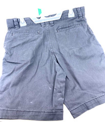 School Uniform Shorts Size 10 Husky Boys Gray Stretch Adjustable Waist Pockets