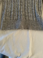 St Johns Bay Boys Size M Gray Knit Long Sleeve Dressy Crew Cable Neck Sweater