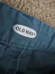 OLD NAVY SLATE BLUE ADJ. WAIST FLAT FRONT SHORTS-SIZE 16