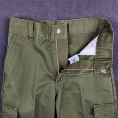 Vintage Boy Scouts of America Pants Youth 23×24 Green Uniform Cargo Pockets