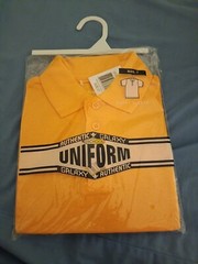 NEW Authentic Galaxy school uniform Polo shirt boys size 7 Gold short sleeve