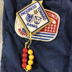 Vintage Boy Scouts Of America Shirt Youth Small Blue Uniform Patches 1980s