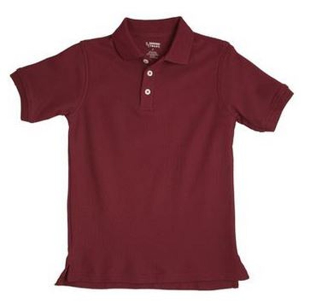 New! FRENCH TOAST School Uniforms Boys Sz 4 Short Sleeve POLO Shirt Burgundy