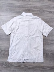 Lands End Shirt Kids Medium 10-12 Interlock School Uniform White Polo Boys Girls