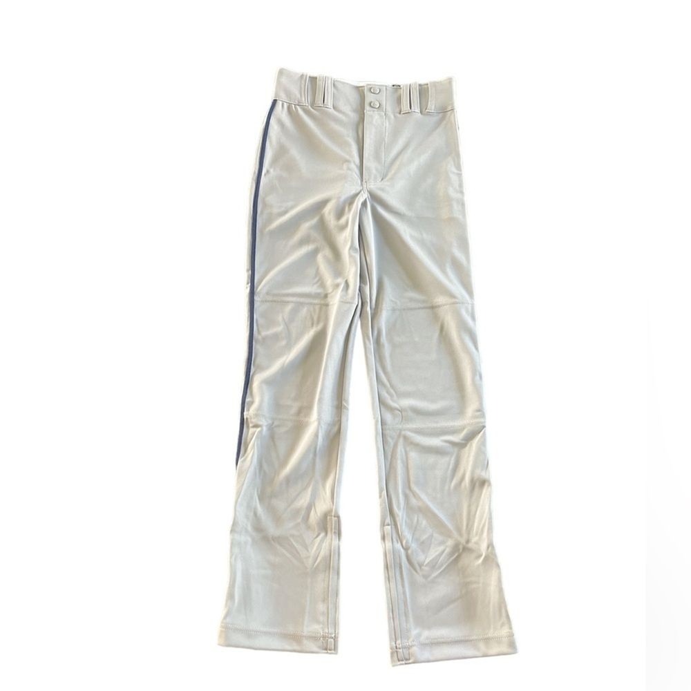 New Champro Youth Large Grey Baseball Pants With Navy Stripe