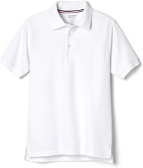 2 French Toast Boys Short Sleeve Pique Polo Uniform Shirts – White – XL 14/16