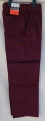 Genuine 20″ x 17″ School Uniform Burgundy Boys Pants 4 Reg