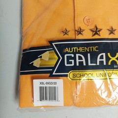 Authentic Galaxy School Uniform Gold Long Sleeve Polo Shirt Size 20