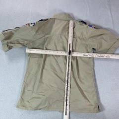 Boy Scouts Of America Shirt Youth Medium Beige Uniform Hat Neckerchief Set Lot