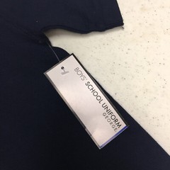 George Boys Shirt Size Large 10-12 Navy School Uniform NWT