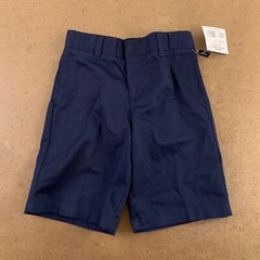 French Toast Boys Size 7 Navy Twill Flat Front School Uniform Shorts 2 Pack NWT