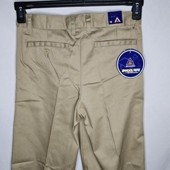 New Access ASU002 Boys Flat Front School Wear Uniform Pants Khaki Size 12